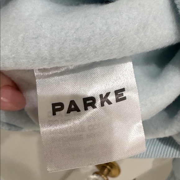 NEW PARKE MONOCHROME VARSITY MOCKNECK (ICE BLUE) size S/M NEW - Authentic - Picture 6 of 10